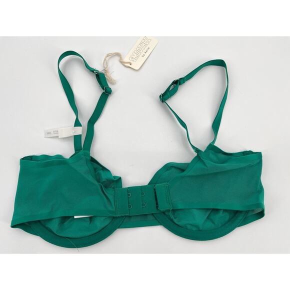 NWT Aerie Smoothez Balconette Bra Sz 32D Emerald Green Mesh Underwire - Picture 2 of 6
